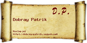 Dobray Patrik névjegykártya